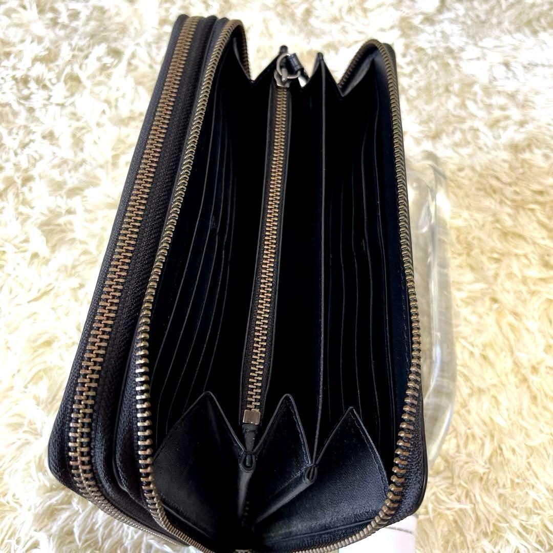 コーチ　クラッチバッグ　トラベルオーガナイザー　ジップ長財布　ブラック黒　収納多