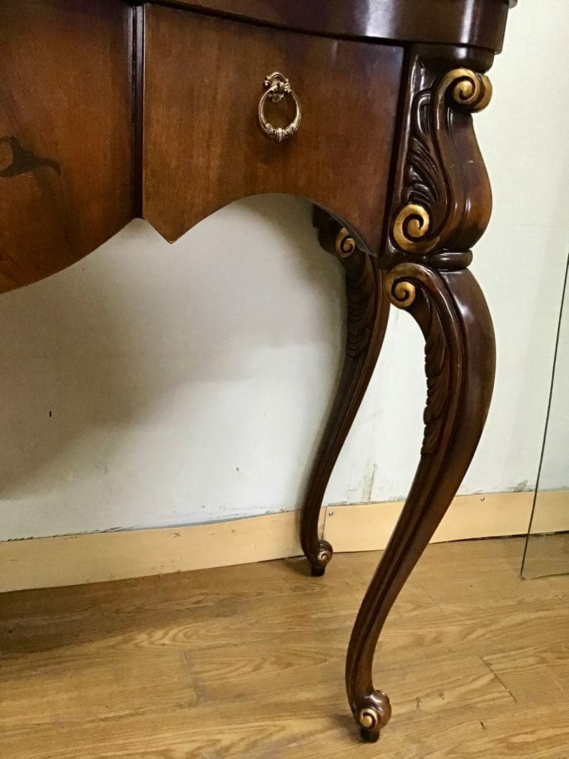 管128☆イタリア製☆象嵌細工☆大理石☆コンソールテーブル☆店舗・ホテル