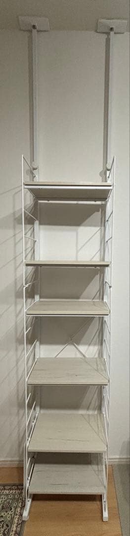 ホワイトシェルフ 高さ調整可能 6枚棚板付き