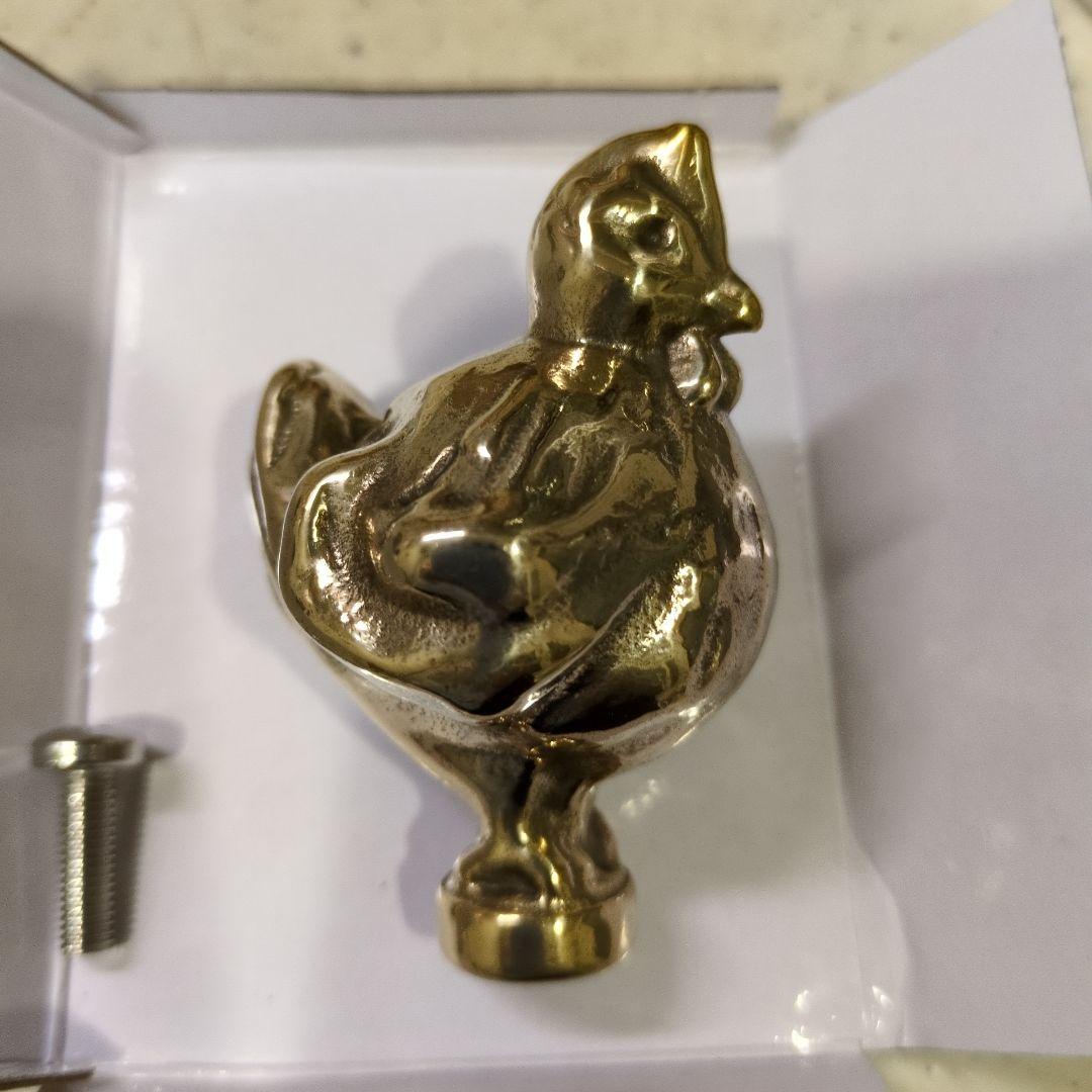 staub ルースターノブ 新品 未使用 ブラス チキンノブ