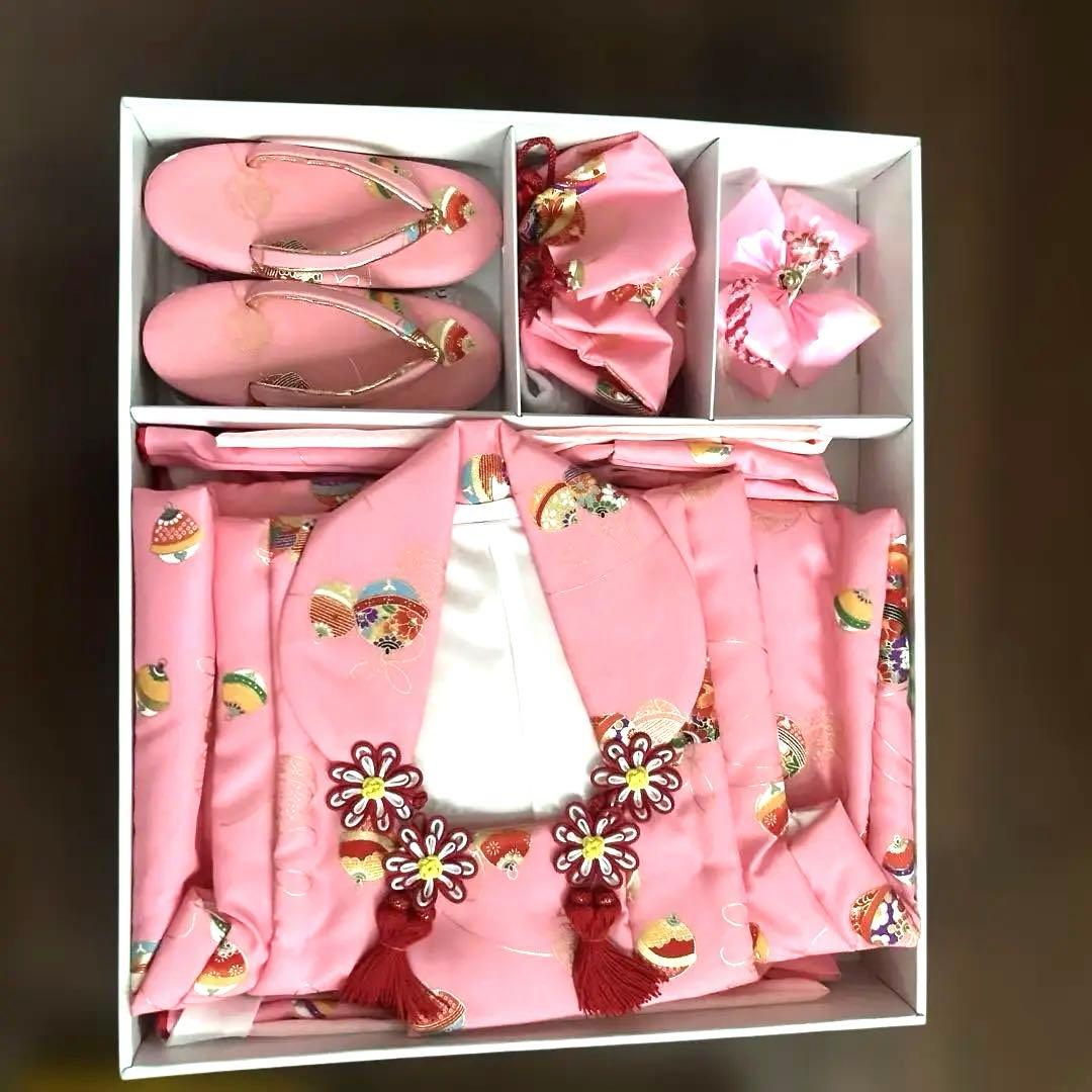 七五三 着物セット ピンク　2歳半から4才くらいまで