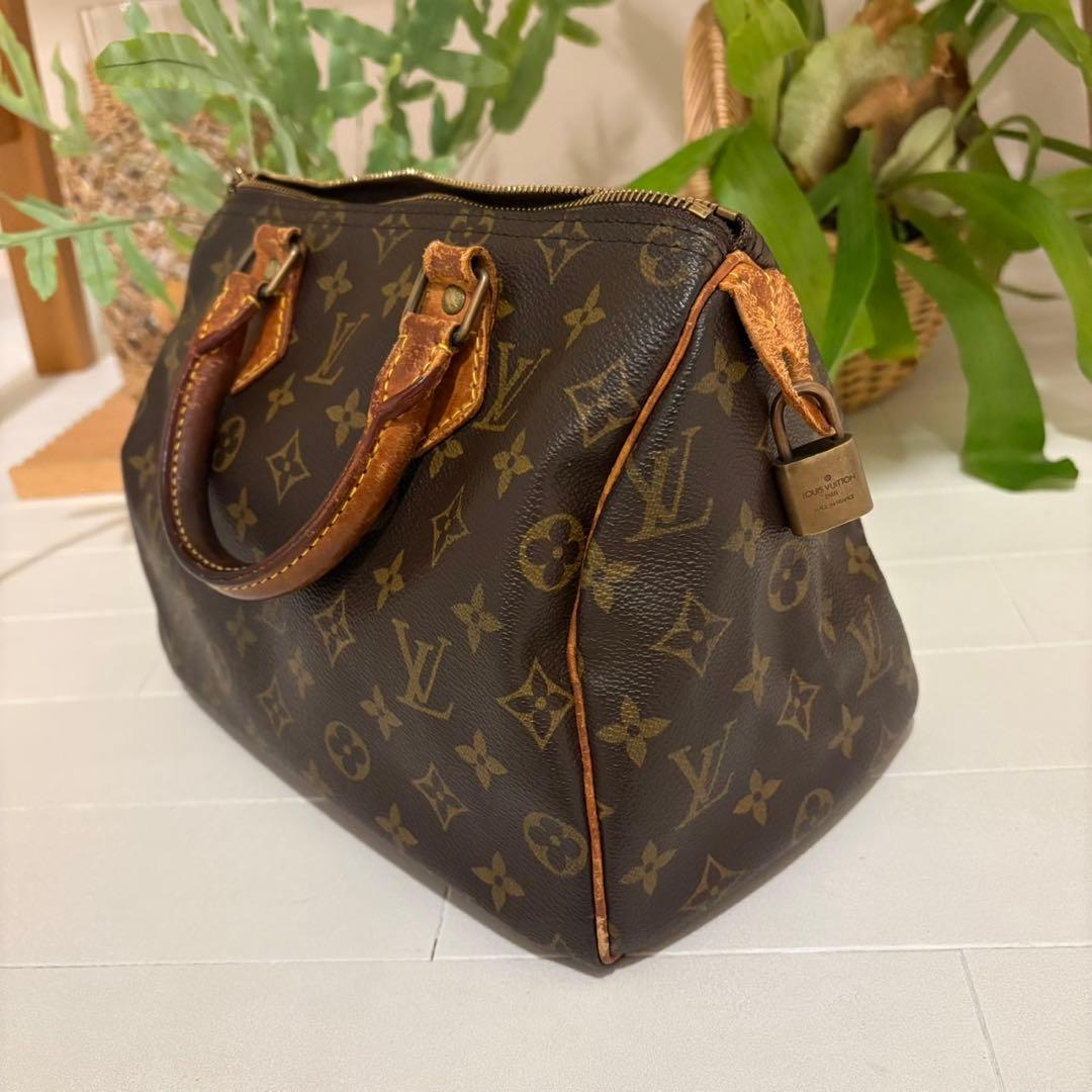 LOUIS VUITTON モノグラム スピーディ25 ロゴ ハンドバッグ