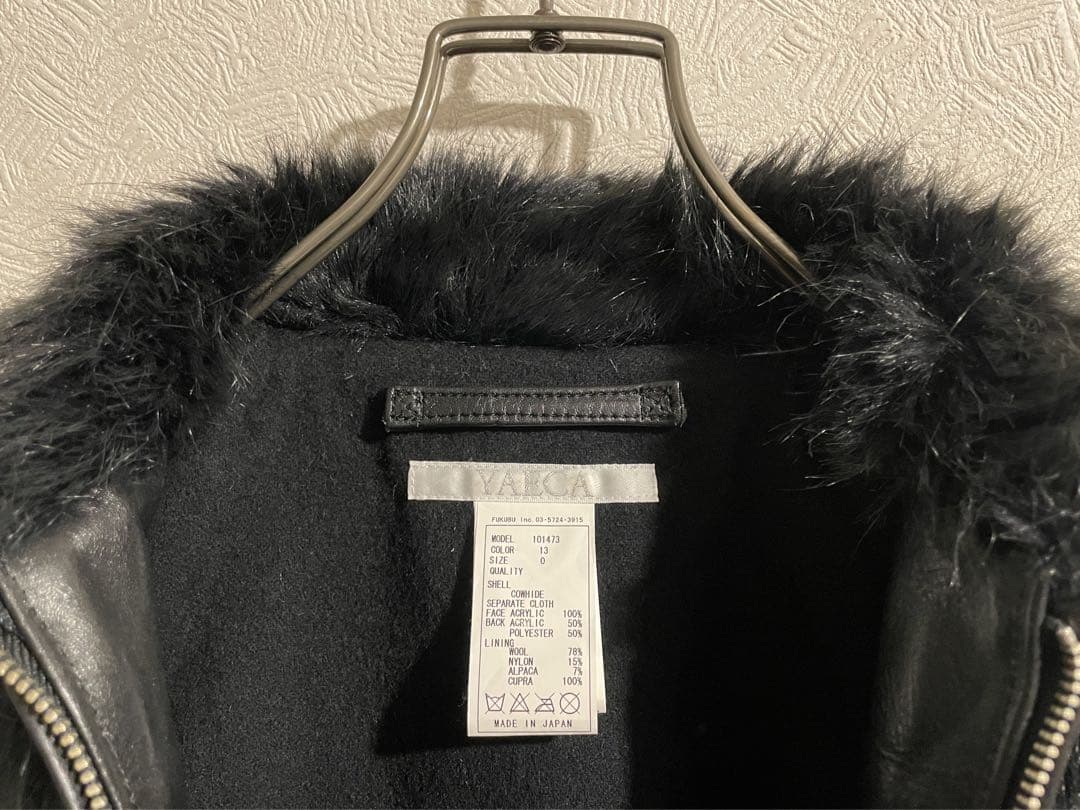 YAECA グリズリー ジャケット / ヤエカ レザー シングル ライダース
