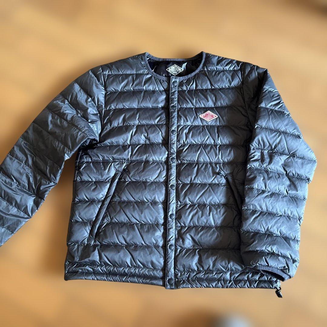 DANTON グレー キルティング ダウンジャケット 36