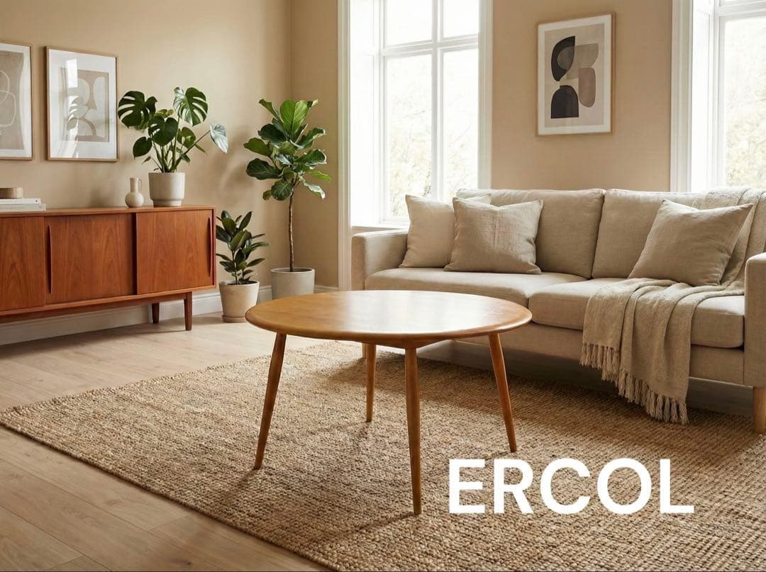 アーコール　ERCOL ラウンドコーヒーテーブル　ミッドセンチュリー　60s