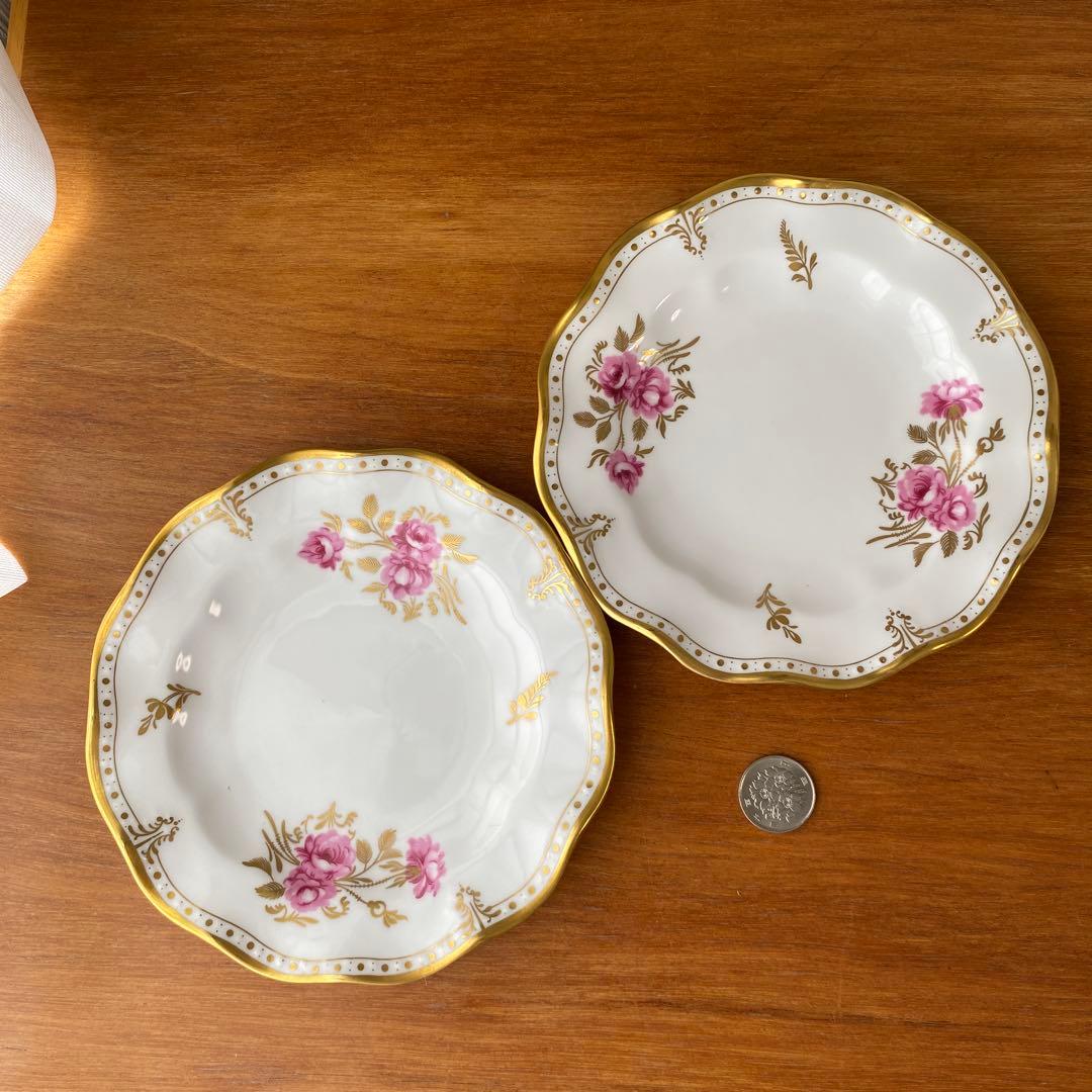 ロイヤルクラウンダービー　ピンクストンローズ　15cm プレート　2枚