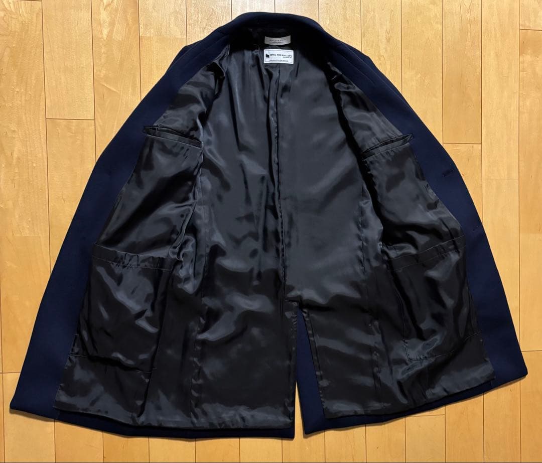 UNITED ARROWS ソリッド メルトン チェスターコート　ネイビー