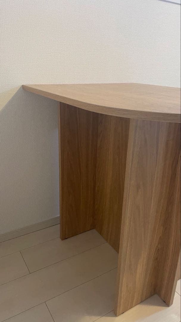 【woodray】ホームカフェ 半楕円 テーブル 800 送料込