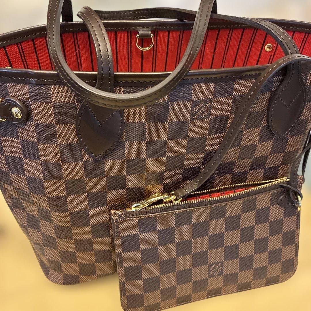 LOUIS VUITTON ダミエ・エベヌ トートバッグPMポーチ付き