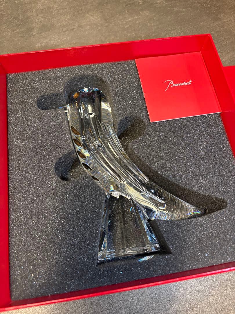 Baccarat ファウナクリストポリス　鳥　一輪挿し　花瓶　フラワーベース