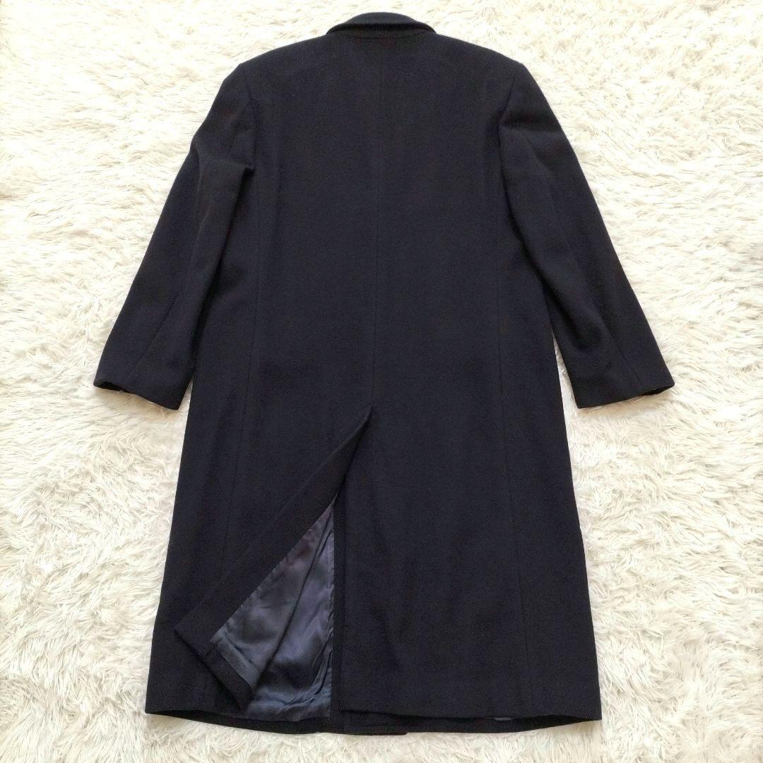 ブルックスブラザーズ　カシミヤ混　チェスターコート　ロング　ラム　ネイビー