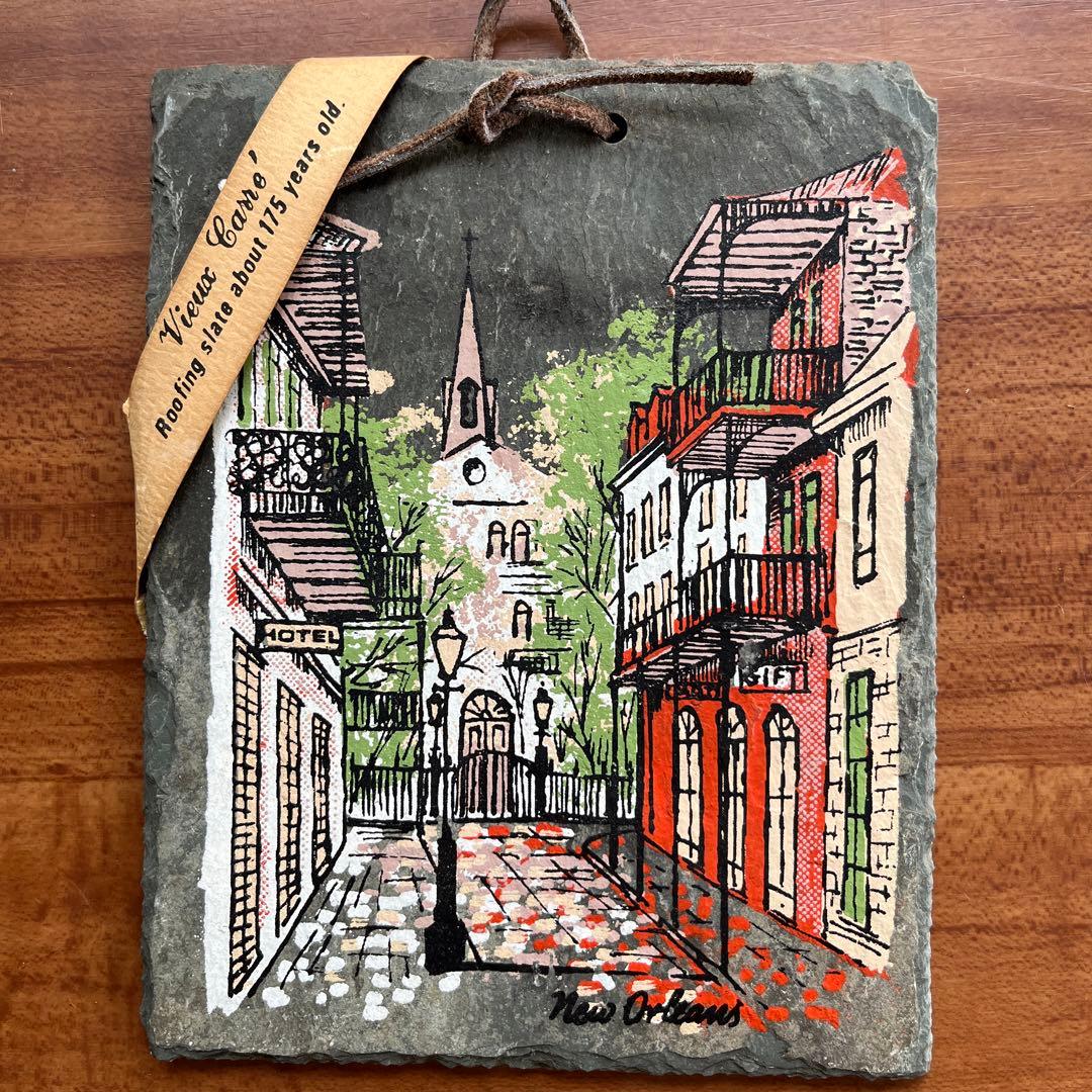 アメリカのニューオリンズで購入した手描き石版