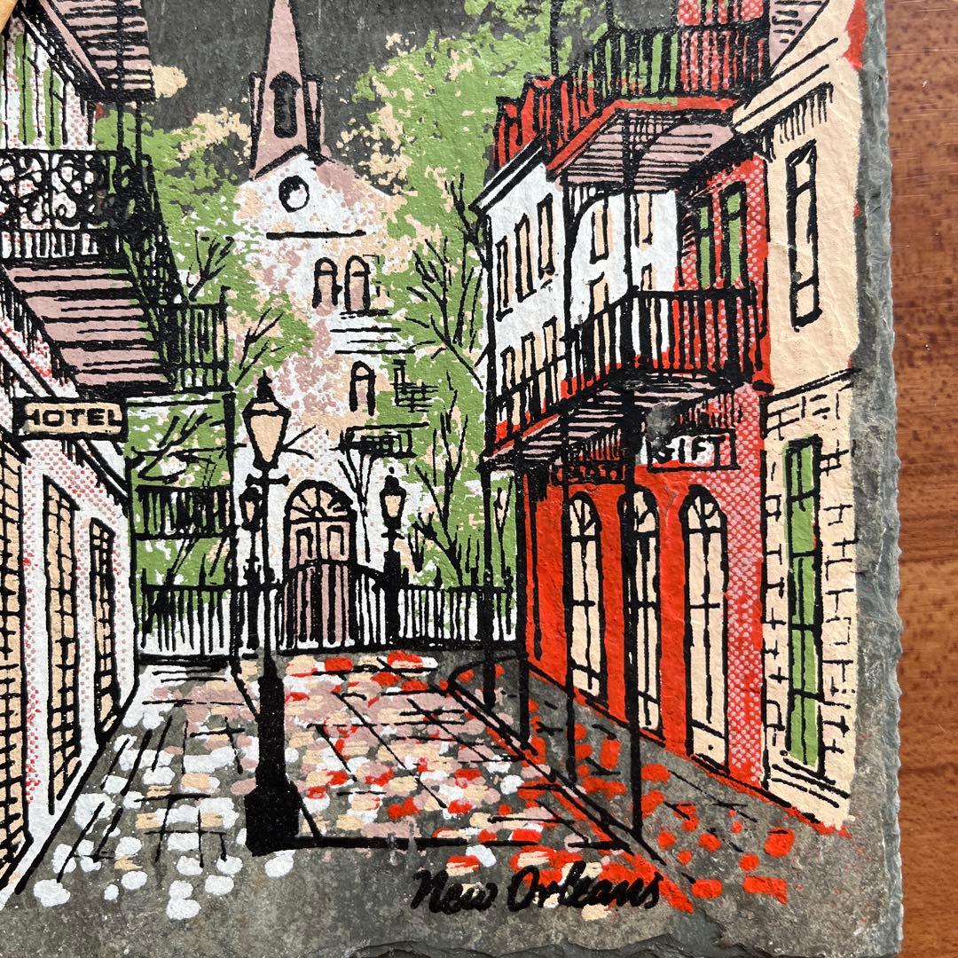 アメリカのニューオリンズで購入した手描き石版