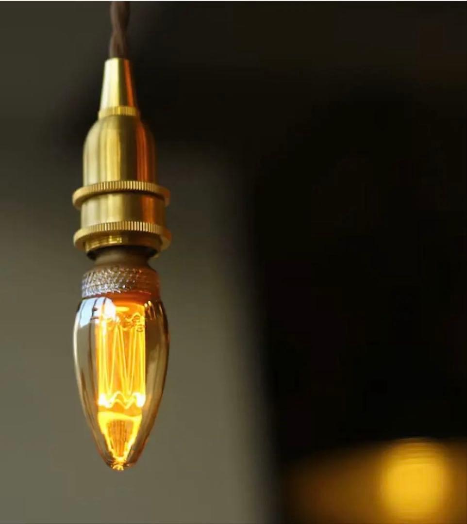 Edison Bulb ノスタルジア シャンデリアゴールドE17 4個セット