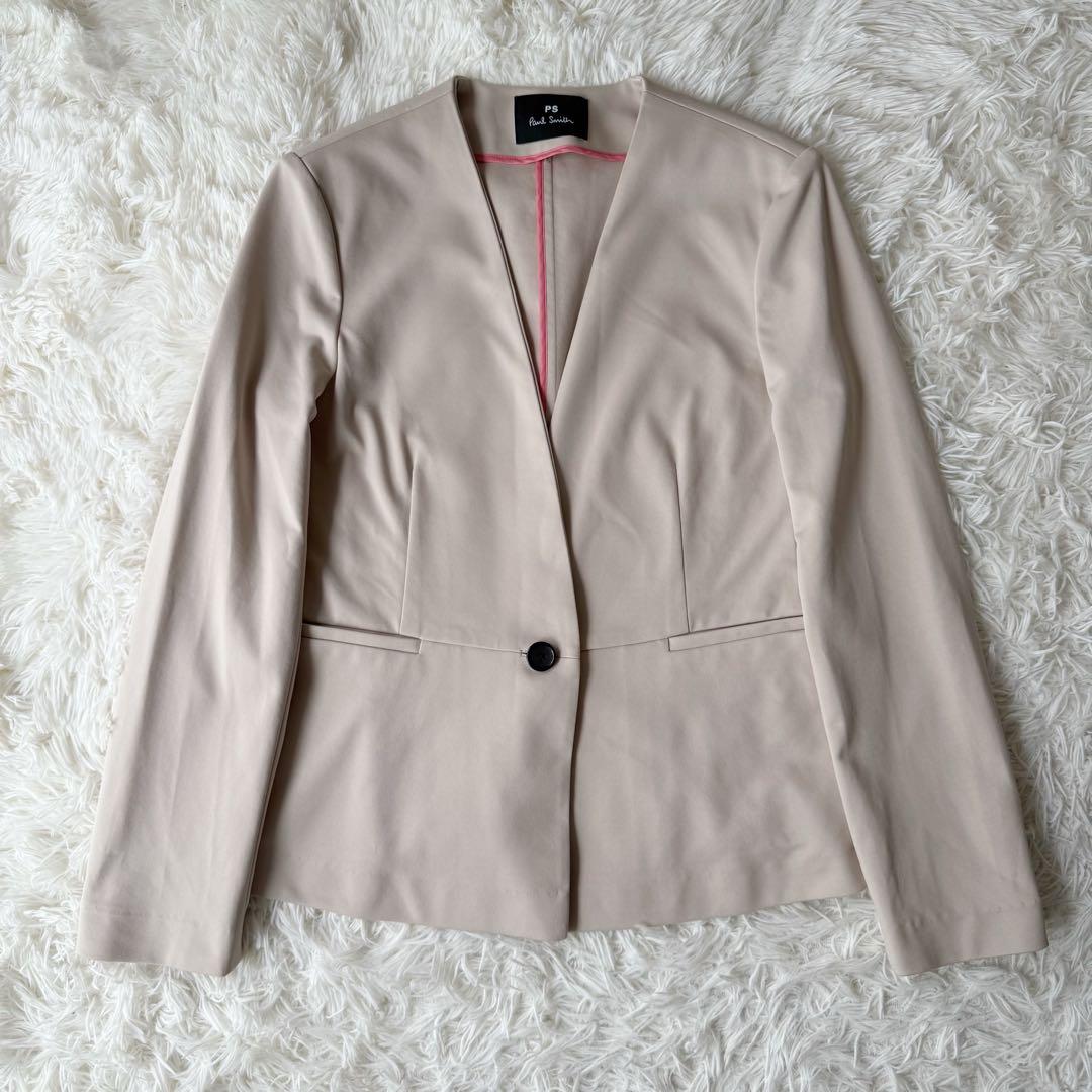 PS Paul Smithセットアップスーツ ノーカラージャケット ベージュ42