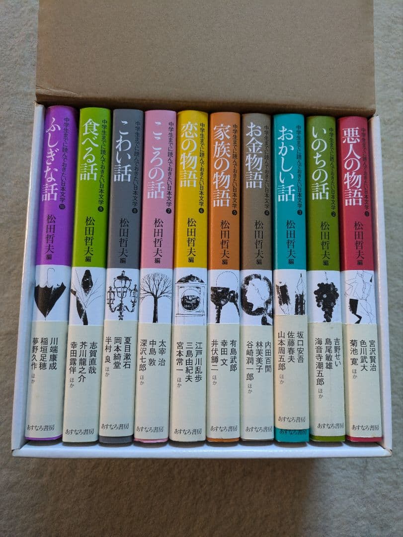 あすなろ書房　松田哲夫/編　中学生までに読んでおきたい日本文学　全10巻