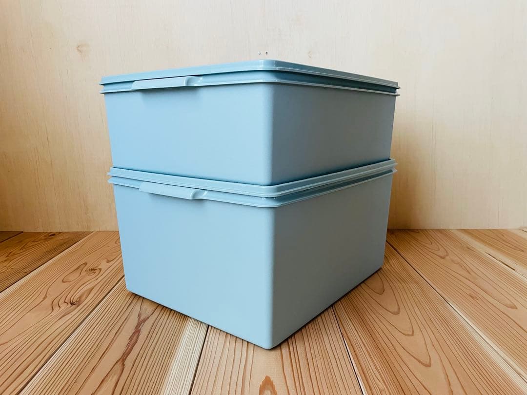 2個セット/送料込/タッパーウェア/スーパーケース/ディープスーパーケース/水色