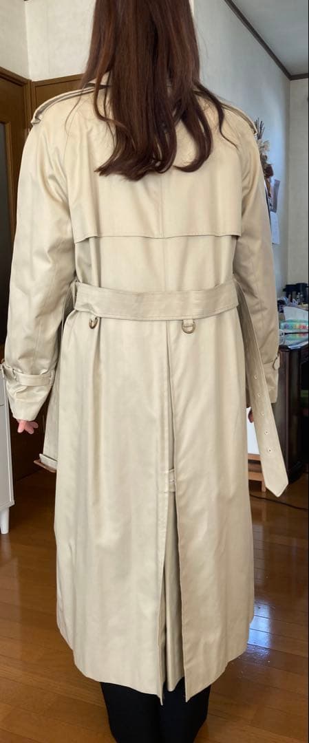 Aquascutumレディース　ロングトレンチコート ベージュ　Lサイズ