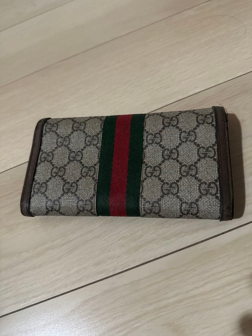 GUCCI グッチ 長財布 GGキャンバス×レザー ロングウォレット