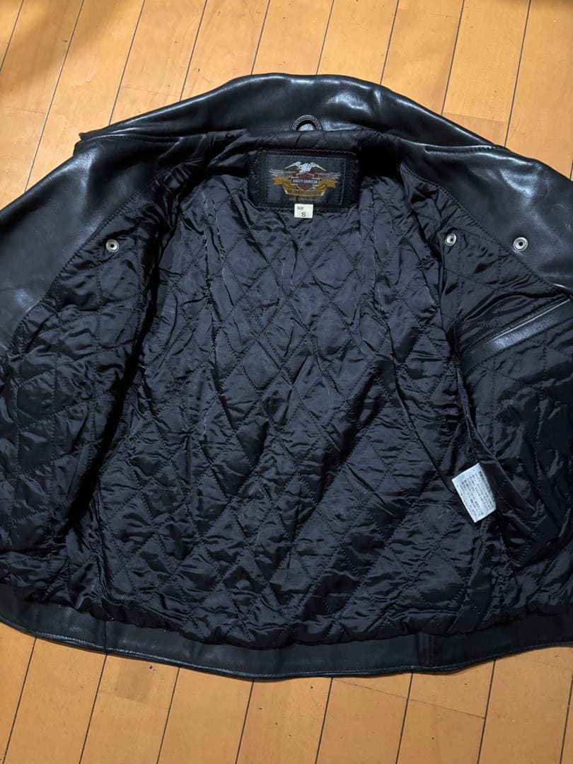 訳あり　ハーレーダビッドソン ダブル ライダースジャケット S