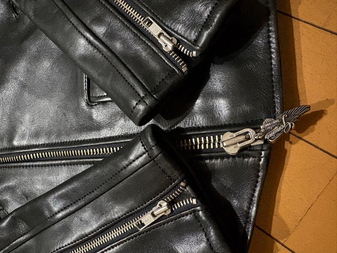 訳あり　ハーレーダビッドソン ダブル ライダースジャケット S