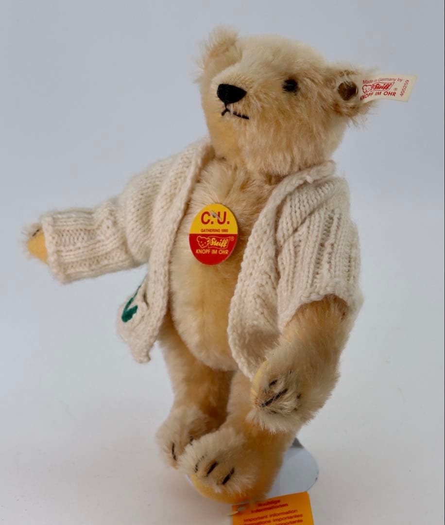 コレクション Steiff C.U. gathering bear with flag1995