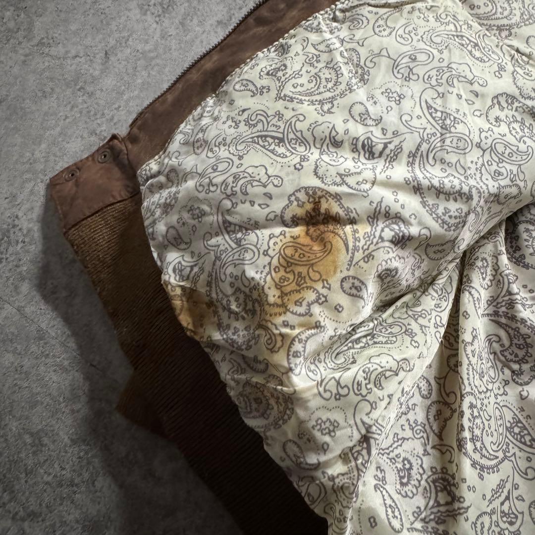 【90s vintage】フライトジャケット　A-2 ペイズリー　ボンバー　短丈