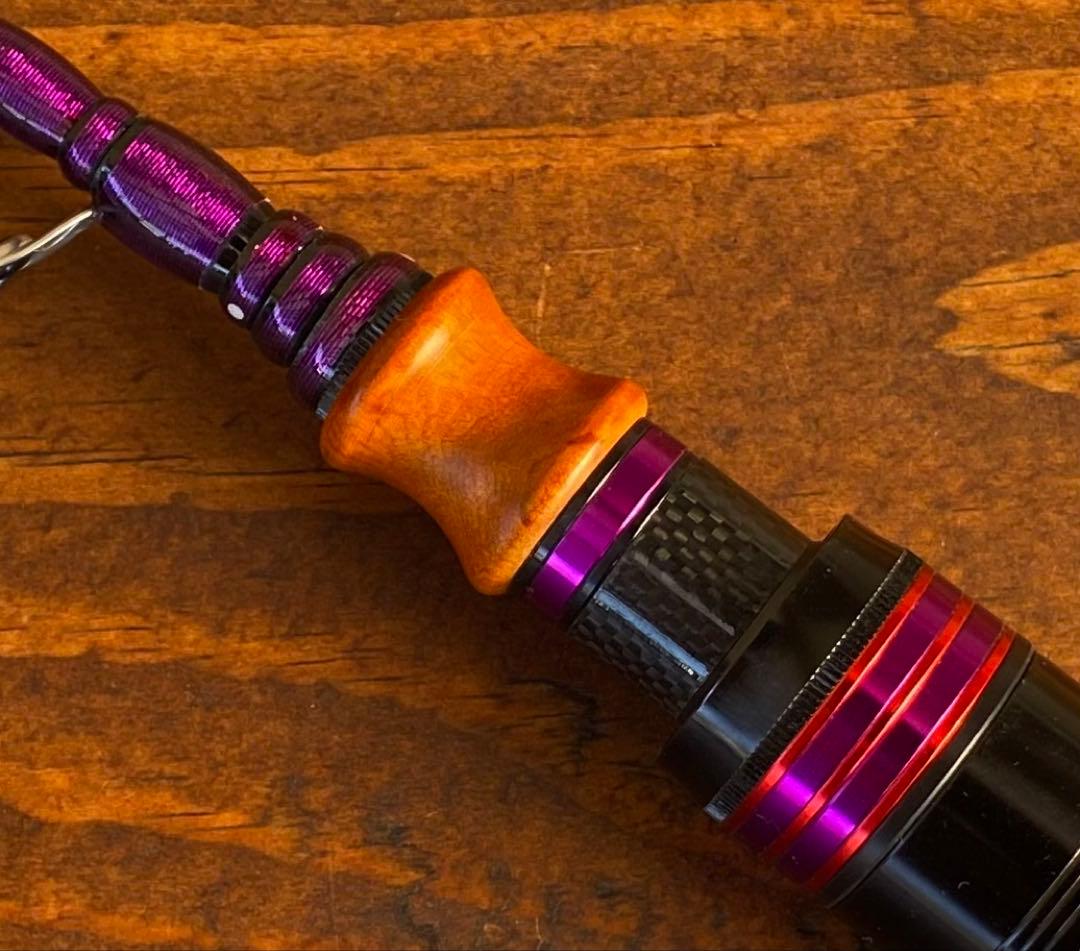 訳アリ　トラウトロッド　テレスコロッド　ウッドグリップ　ベイトロッド　カーボン製