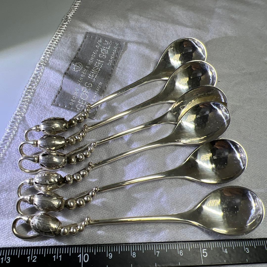 ジョージジェンセン　ブロッサムsterling925 コーヒースプーン6本　共袋