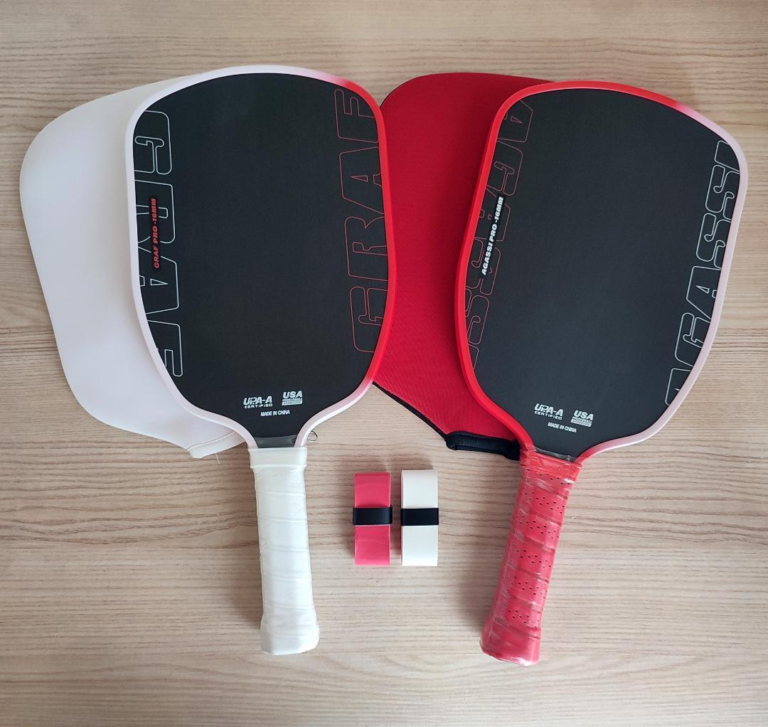 2個セット ピックルボール パドル AGASSI T700カーボンファイバー