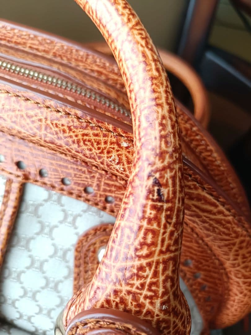 CELINE セリーヌ マカダム バッグ ヴィンテージ ミニボストン 正規品