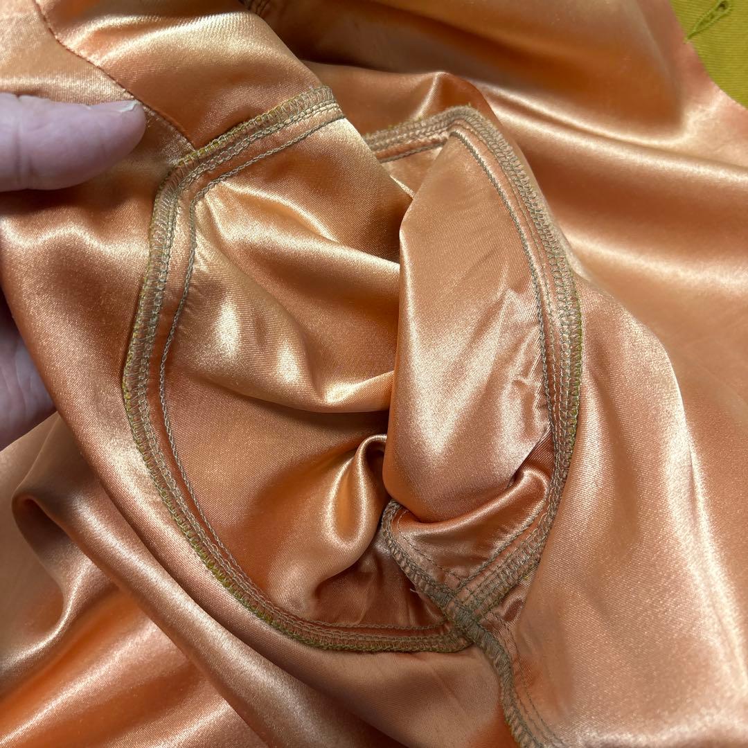 ヴィンテージ イングランド製 総サテン 比翼 オーバーサイズ シャツジャケット