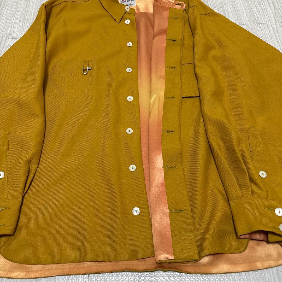 ヴィンテージ イングランド製 総サテン 比翼 オーバーサイズ シャツジャケット