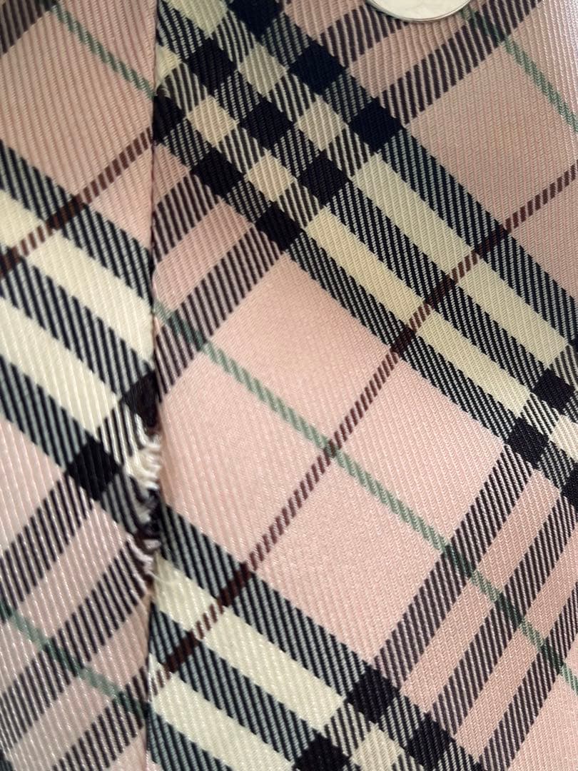 バーバリーブルーレーベル　ノバチェック　リバーシブル　トートバッグ　ピンク