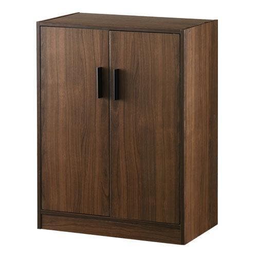 シューズボックス 靴箱 下駄箱 玄関収納 棚60cm 木製 奥深 ウォールナット