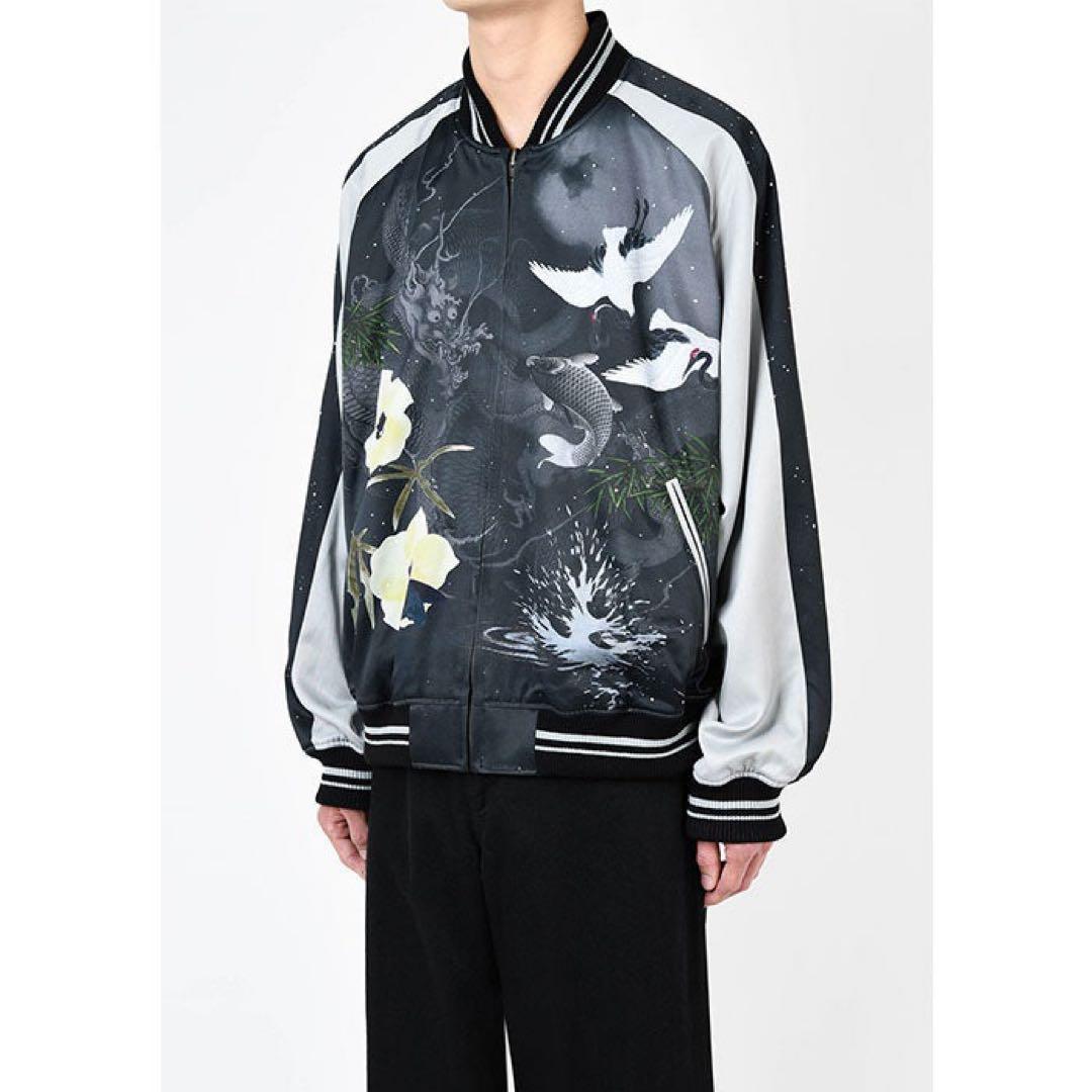 ジャケット・アウター LAD MUSICIAN SATIN INKJET CARP & SPLASH