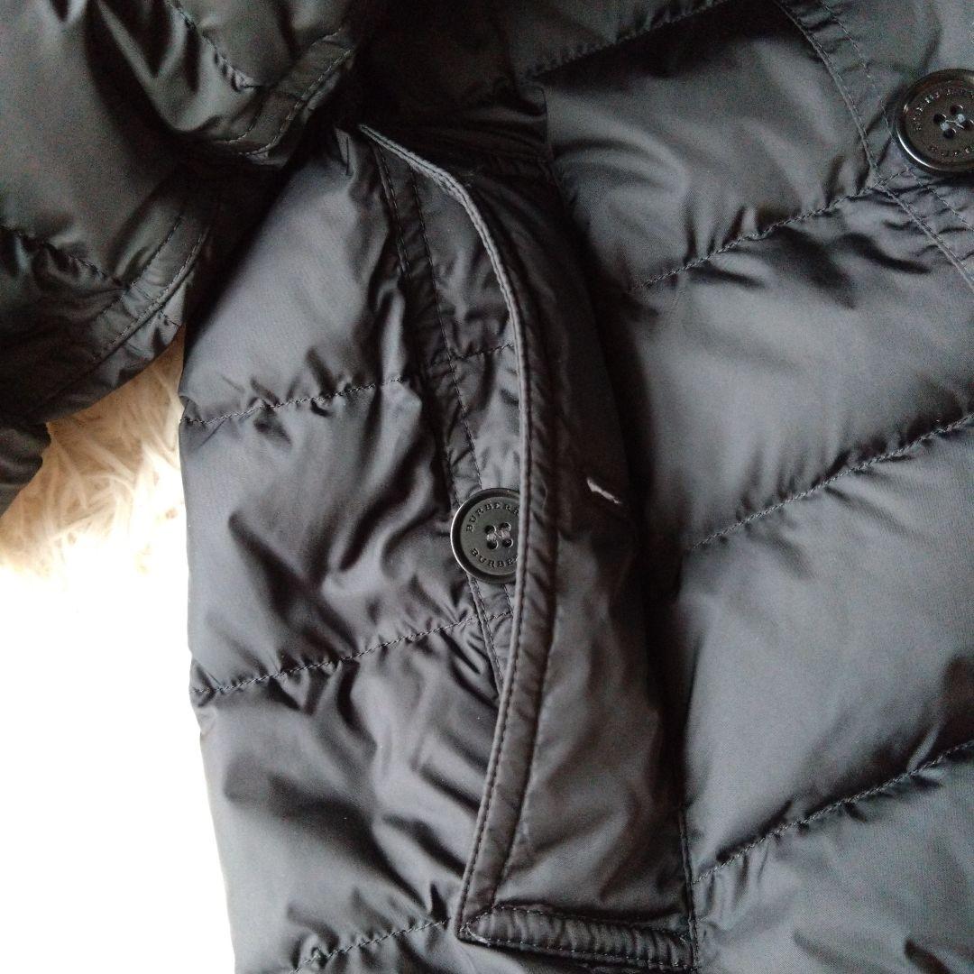 未使用タグ付✨バーバリー　ノバチェックフード　ダウンコート　リアルファー