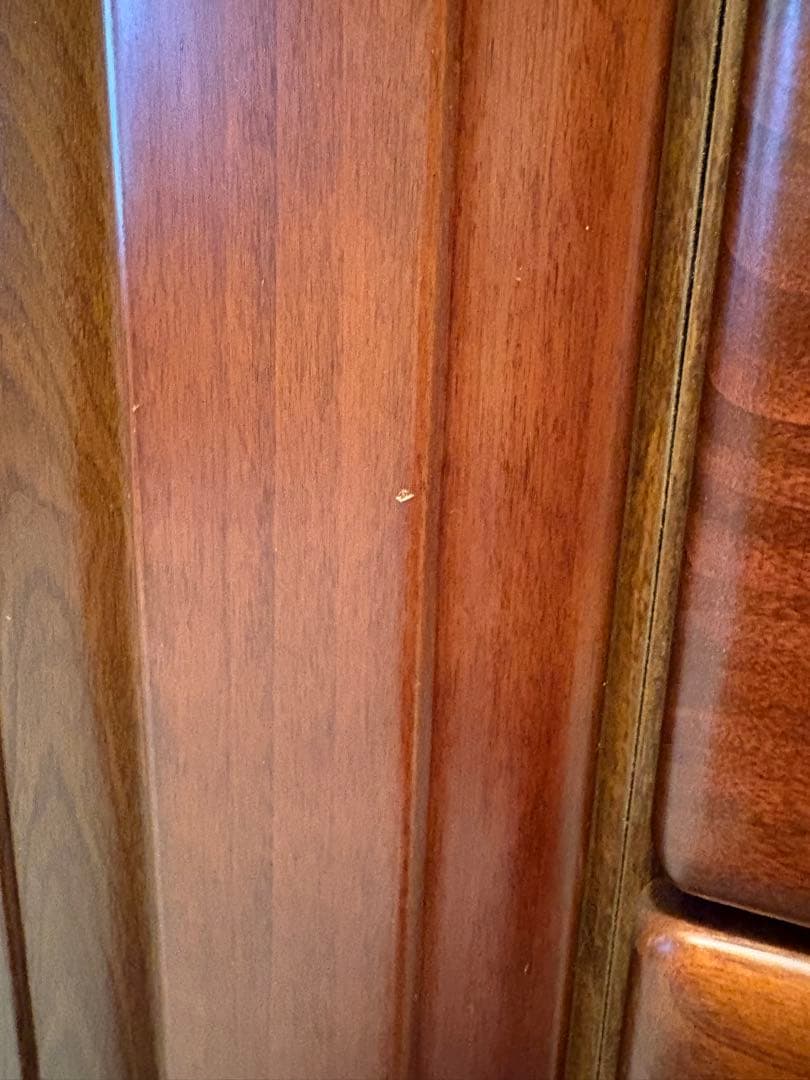 木製チェスト 5引き出し 天然木　ダークブラウン