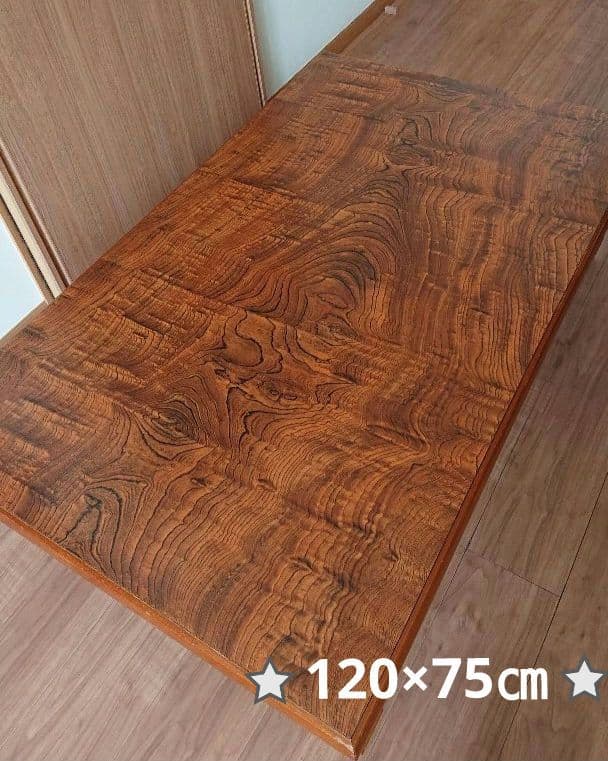 木目調 テーブル / 昭和レトロ   ちゃぶ台   茶色   引き取り1650円