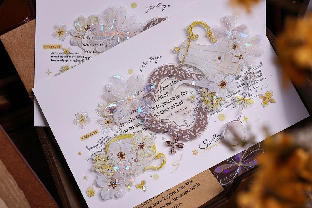 ⭐️SALE⭐️小白家文創《盏中花》海外マスキングテープ マステ 【2758】