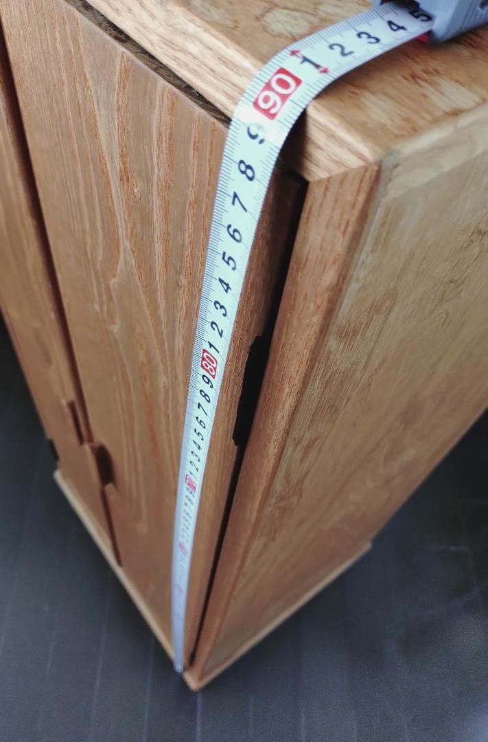 阿弥陀如来像　木彫り　八角台座付　放射光背付　80cm 立像　専用木箱付