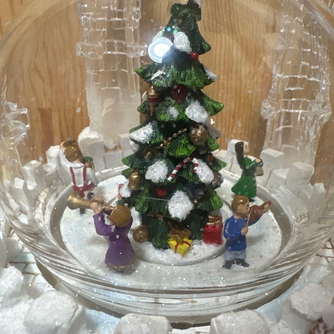 クリスマス スノードーム LEDライト付き