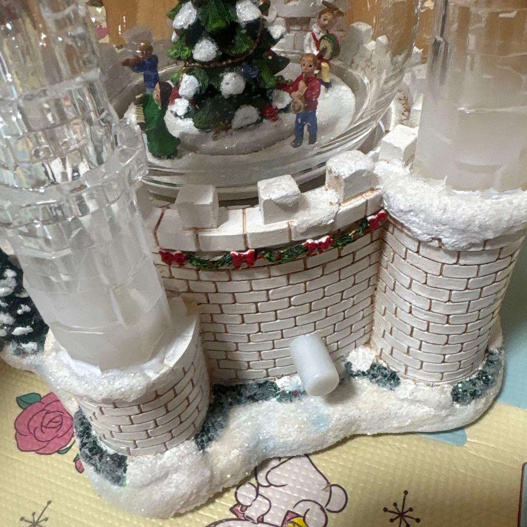 クリスマス スノードーム LEDライト付き