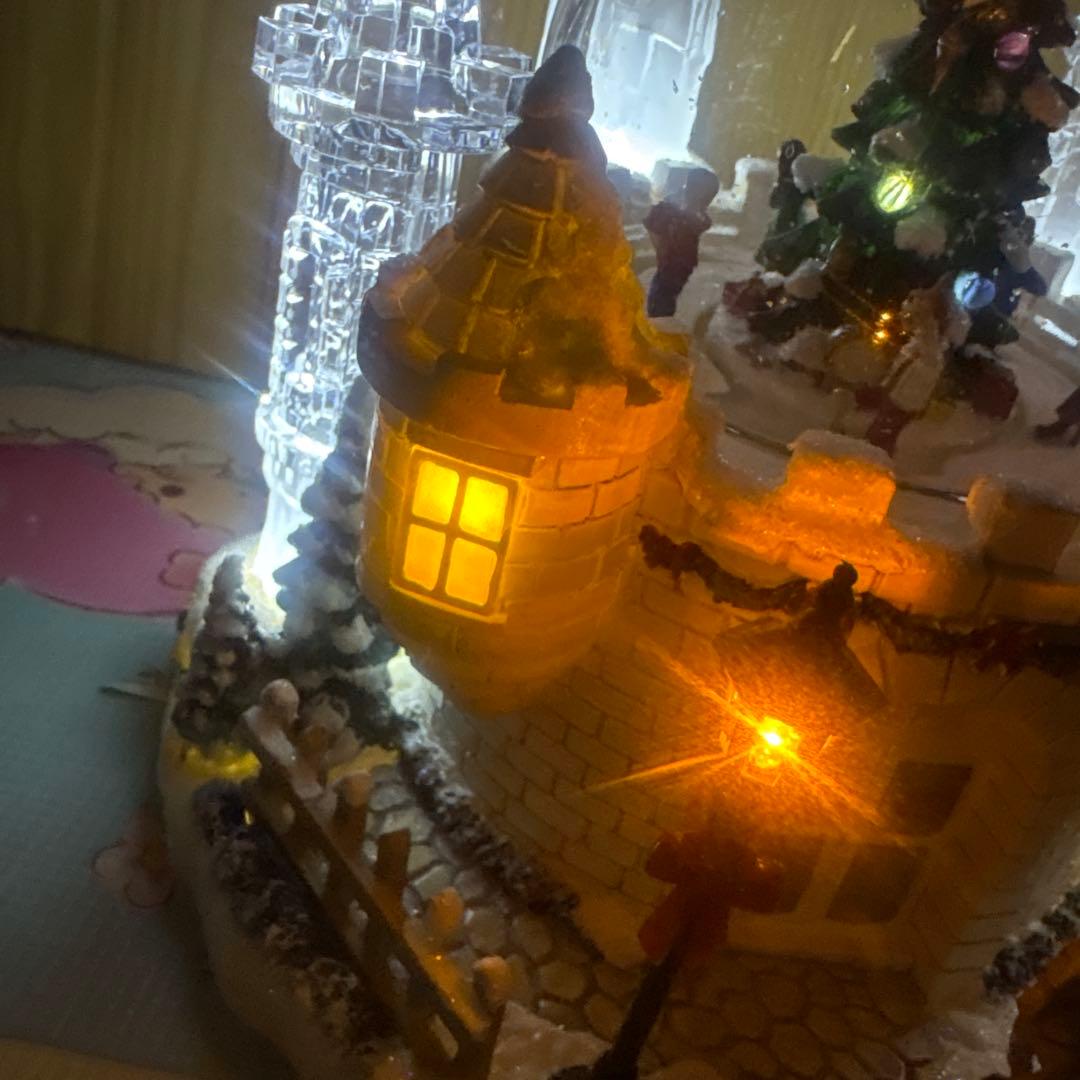 クリスマス スノードーム LEDライト付き