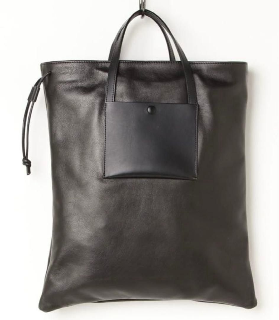 【美品】MARROW String Tote バッグ　レザー　トートバッグ　黒