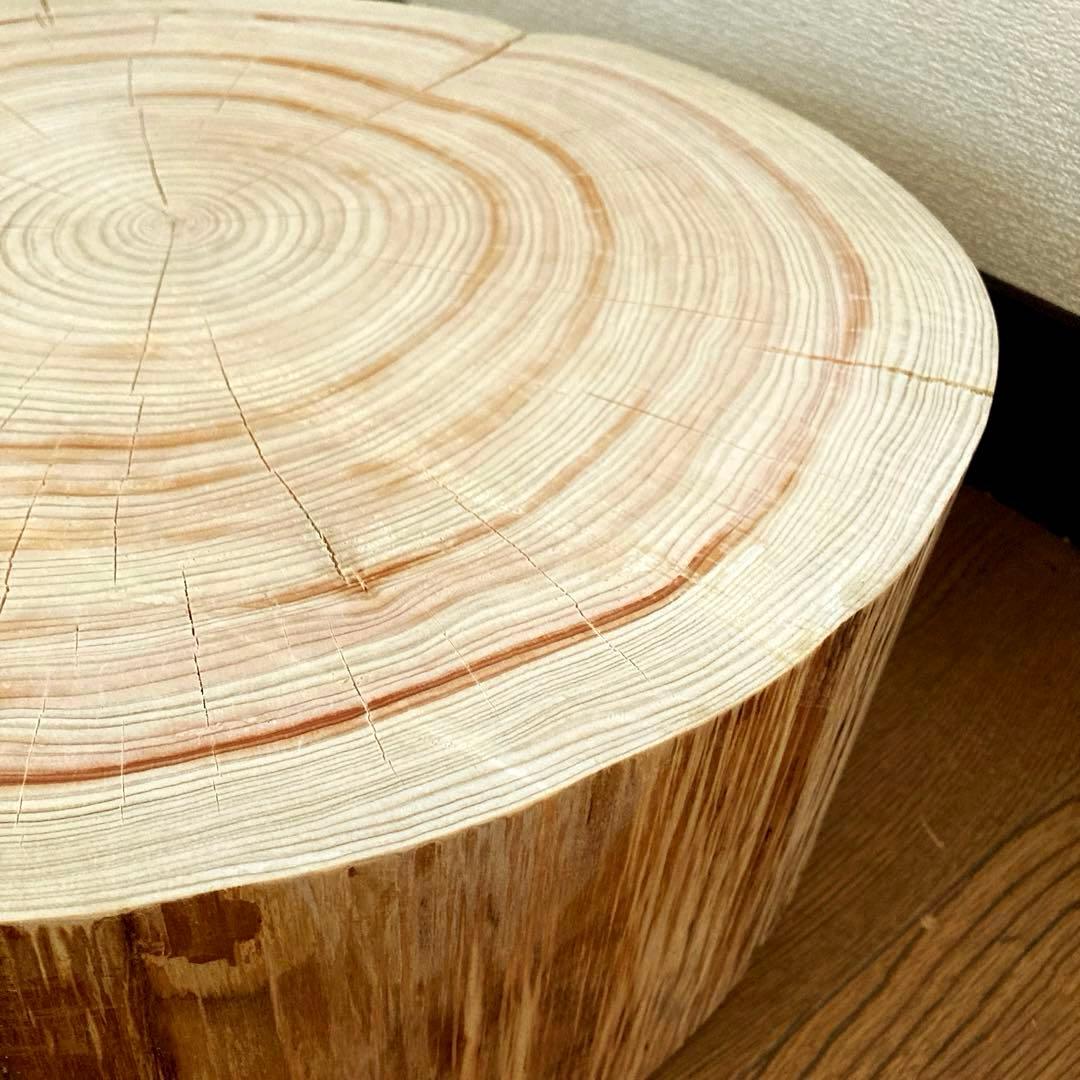 一枚板　切り株　ナチュラルウッド　特大46cm 樹齢約80年 ハンドメイドB