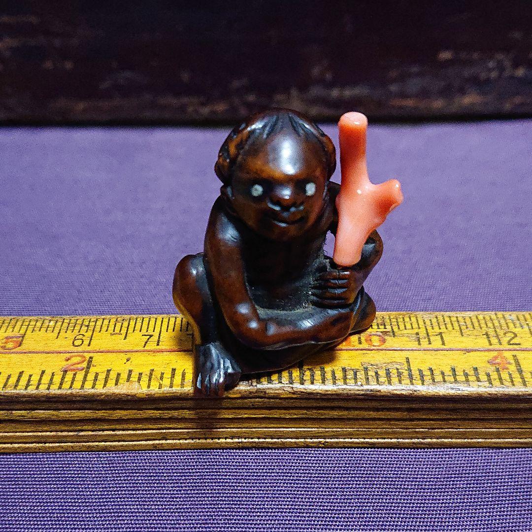 値下げしました。黄楊 土人根付 江戸時代