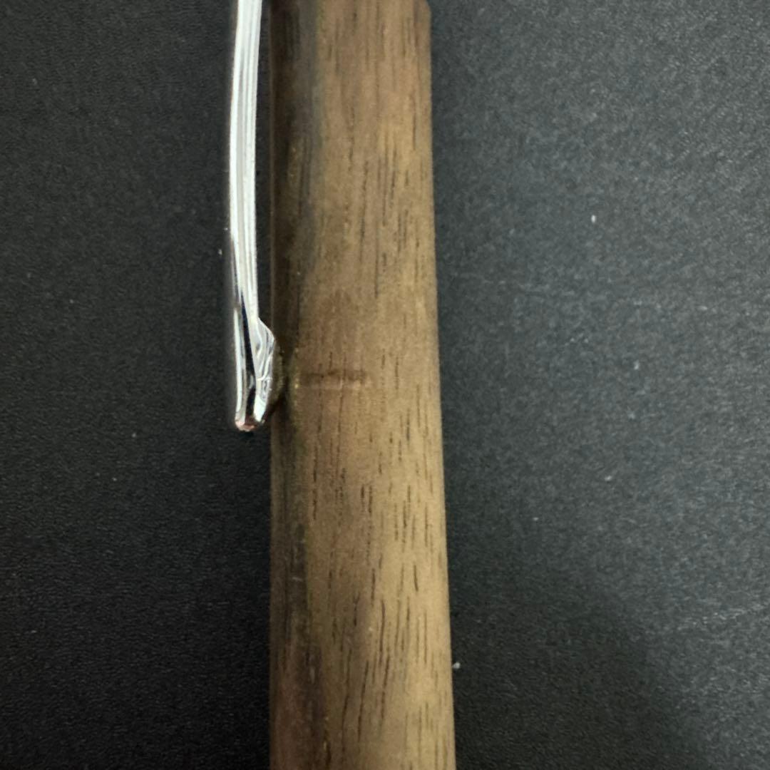 工房楔 黒柿 孔雀杢 シャープペンシル 固定式金具付き