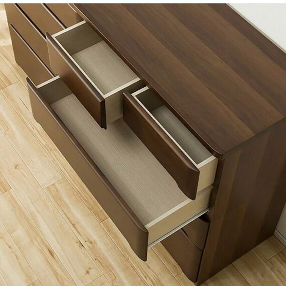 【美品】ニトリ 木製ローチェスト ダークブラウン