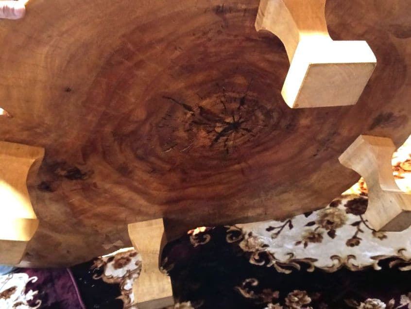 《値下げ》天然 とちの木 1枚板 センターテーブル 約145cm たのメル便